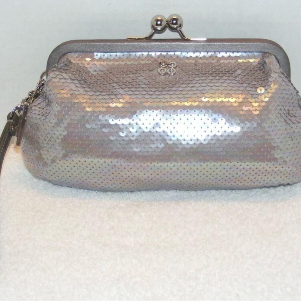 Coach Limited Edition Julia Silver Kisslock Clutch Wristlet